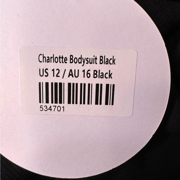 Princess Polly Black Charlotte Bodysuit Size 12 NWT - Picture 8 of 12
